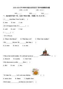 2023-2024学年郴州市桂东县英语四下期中检测模拟试题含答案