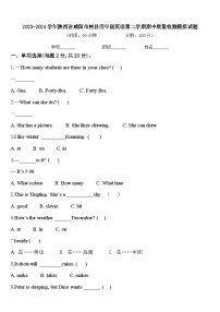 2023-2024学年陕西省咸阳市彬县四年级英语第二学期期中质量检测模拟试题含答案