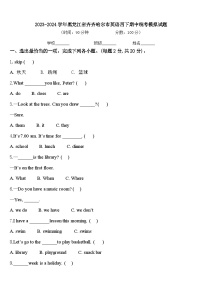 2023-2024学年黑龙江省齐齐哈尔市英语四下期中统考模拟试题含答案