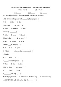 2023-2024学年陕西省铜川市四下英语期中学业水平测试试题含答案