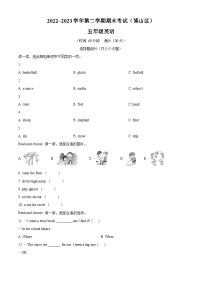 2022-2023学年山东省淄博市博山区鲁科版（五四学制）（三起）五年级下册期末英语试卷（原卷版+解析版）