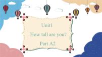 小学英语人教版 (PEP)六年级下册Unit 1 How tall are you? Part A课文配套课件ppt