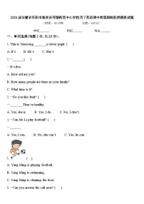 2024届安徽省阜阳市临泉县邢塘街道中心学校四下英语期中质量跟踪监视模拟试题含答案