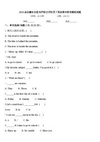 2024届安徽省合肥市庐阳区评价四下英语期中联考模拟试题含答案