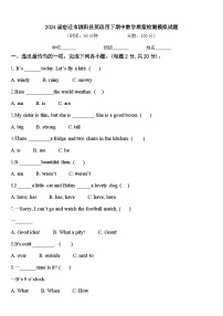 2024届宿迁市泗阳县英语四下期中教学质量检测模拟试题含答案