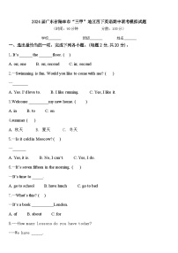 2024届广东省陆丰市“三甲”地区四下英语期中联考模拟试题含答案