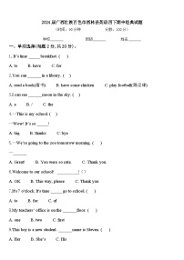 2024届广西壮族百色市西林县英语四下期中经典试题含答案