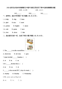 2024届河北省沧州市渤海新区中捷产业园区英语四下期中达标检测模拟试题含答案