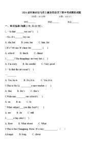 2024届河南省驻马店上蔡县英语四下期中考试模拟试题含答案