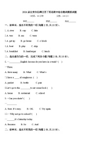 2024届自贡市沿滩区四下英语期中综合测试模拟试题含答案