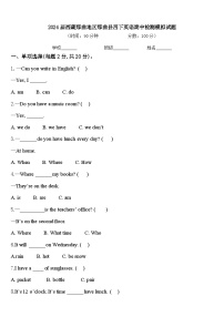 2024届西藏那曲地区那曲县四下英语期中检测模拟试题含答案