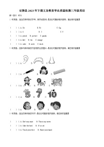 2023-2024学年湖南省永州市双牌县湘少版（三起）三年级上册期末质量检测英语试卷（含听力音频）（原卷版+解析版）