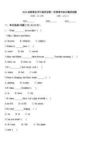 2024届错那县四年级英语第二学期期中综合测试试题含答案