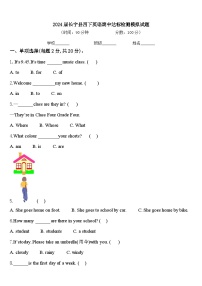 2024届长宁县四下英语期中达标检测模拟试题含答案