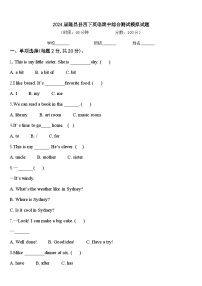 2024届隆昌县四下英语期中综合测试模拟试题含答案