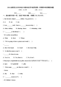 2024届黑龙江省齐齐哈尔市泰来县四年级英语第二学期期中统考模拟试题含答案