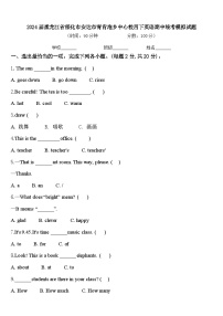 2024届黑龙江省绥化市安达市青肯泡乡中心校四下英语期中统考模拟试题含答案