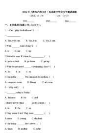 2024年上海市卢湾区四下英语期中学业水平测试试题含答案