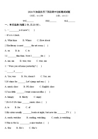 2024年加查县四下英语期中达标测试试题含答案