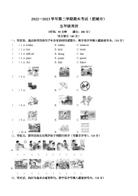 2022-2023学年山东省泰安市肥城市鲁科版（五四学制）（三起）五年级下册期末英语试卷