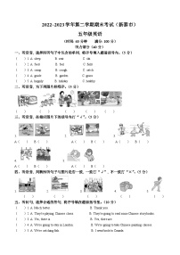 2022-2023学年山东省泰安市新泰市鲁科版（五四学制）（三起）五年级下册期末英语试卷