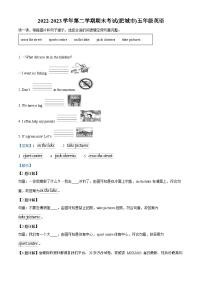 2022-2023学年山东省泰安市肥城市鲁科版（五四学制）（三起）五年级下册期末英语试卷