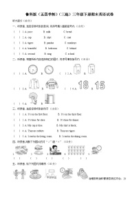 2022-2023学年山东省泰安市新泰市鲁科版（五四学制）（三起）三年级下册期末英语试卷