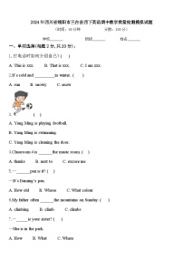 2024年四川省绵阳市三台县四下英语期中教学质量检测模拟试题含答案