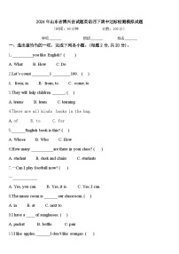 2024年山东省博兴县试题英语四下期中达标检测模拟试题含答案