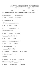 2024年平顶山市宝丰县英语四下期中达标检测模拟试题含答案
