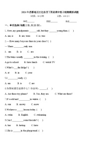 2024年昌都地区江达县四下英语期中复习检测模拟试题含答案