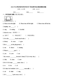 2024年江苏省徐州市邳州市四下英语期中综合测试模拟试题含答案