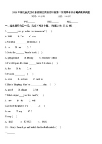 2024年湖北省武汉市东西湖区英语四年级第二学期期中综合测试模拟试题含答案