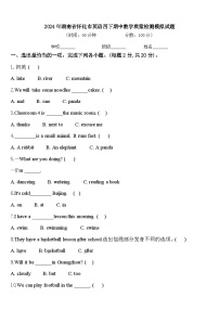 2024年湖南省怀化市英语四下期中教学质量检测模拟试题含答案