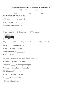 2024年湖南省岳阳市云溪区四下英语期中复习检测模拟试题含答案
