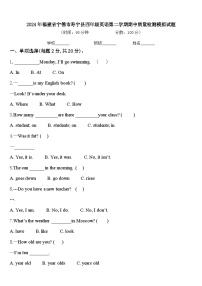 2024年福建省宁德市寿宁县四年级英语第二学期期中质量检测模拟试题含答案