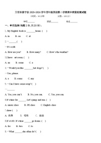 三明市泰宁县2023-2024学年四年级英语第二学期期中质量检测试题含答案