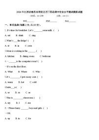 2024年江西省南昌市湾里区四下英语期中学业水平测试模拟试题含答案