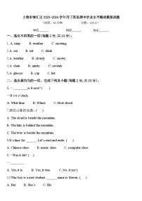 上海市徐汇区2023-2024学年四下英语期中学业水平测试模拟试题含答案