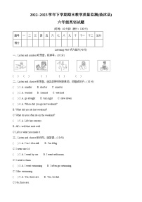 2022-2023学年山东省临沂市临沭县人教PEP版六年级下册期末教学质量调研英语试卷（原卷版+解析版）