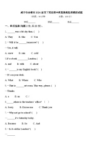 咸宁市赤壁市2024届四下英语期中质量跟踪监视模拟试题含答案