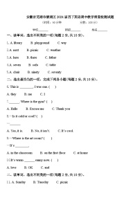 安徽省芜湖市镜湖区2024届四下英语期中教学质量检测试题含答案