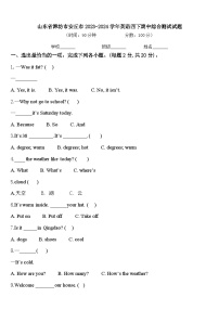 山东省潍坊市安丘市2023-2024学年英语四下期中综合测试试题含答案