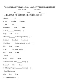 广东省汕尾市陆丰市甲西镇渔池小学2023-2024学年四下英语期中综合测试模拟试题含答案