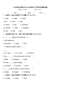 广东省汕尾市陆河县2024届英语四下期中统考模拟试题含答案