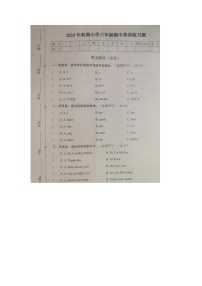 河南省南阳市南召县2023-2024学年三年级上学期期中英语试题