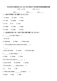 河北省邢台市临西县2023-2024学年英语四下期中教学质量检测模拟试题含答案