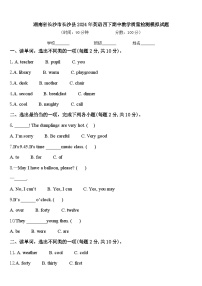 湖南省长沙市长沙县2024年英语四下期中教学质量检测模拟试题含答案