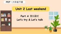 人教版 (PEP)六年级下册Unit 2 Last weekend Part A背景图课件ppt