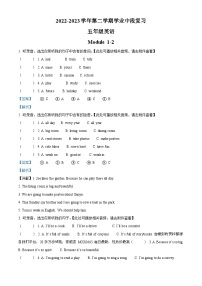 119，2022-2023学年广东省深圳市宝安区沪教牛津版（深圳用）五年级下册期中复习英语试卷（）